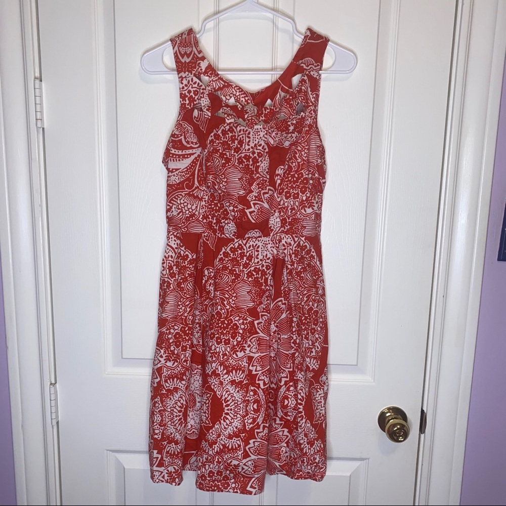 Forever 21 Contemporary Red Floral Dress